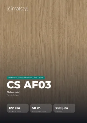 Couverture de la fiche technique CS AF03 Honey Oak