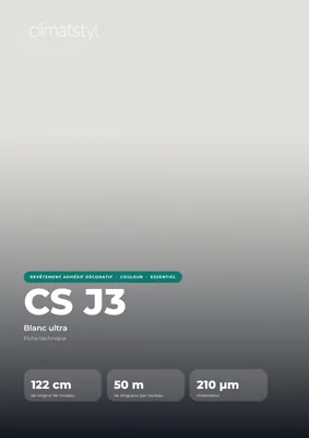 Couverture de la fiche technique CS J3 Ultra White