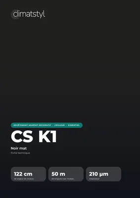 Couverture de la fiche technique CS K1 Ultra Black