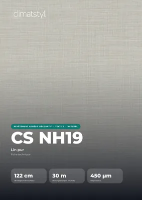 Couverture de la fiche technique CS NH19 Linen Pure