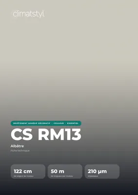 CS RM13 Alabaster : couverture de la fiche technique